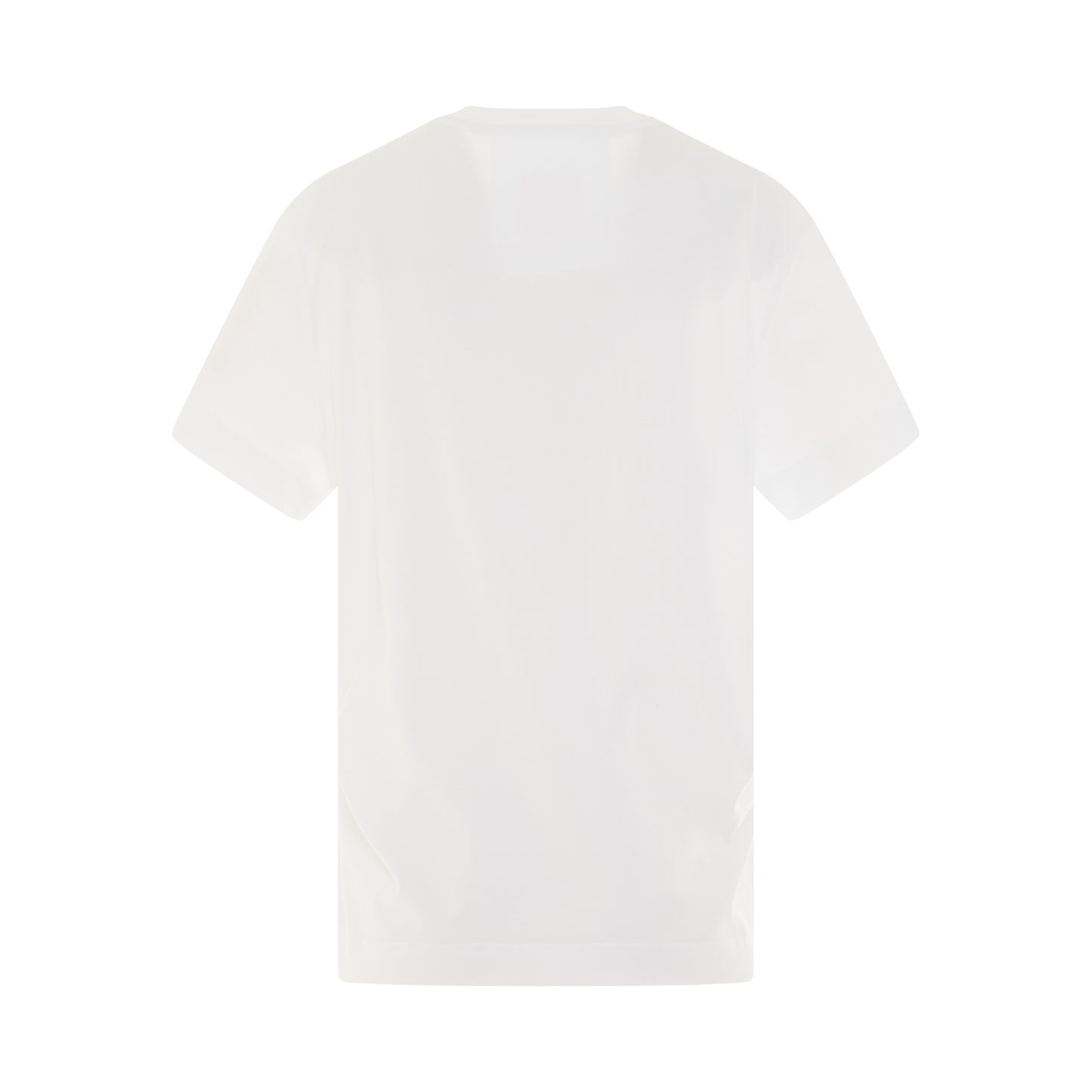 College Logo Print T-Shirt in White