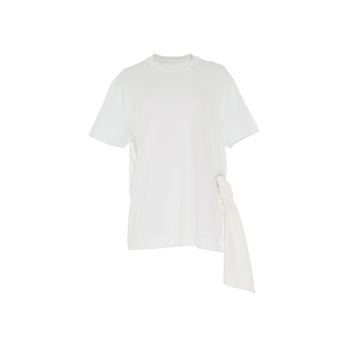Side Scarf T-Shirt in White