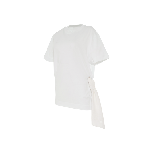 Side Scarf T-Shirt in White