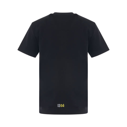 BSTROY Circle Logo Slim Fit T-Shirt in Black