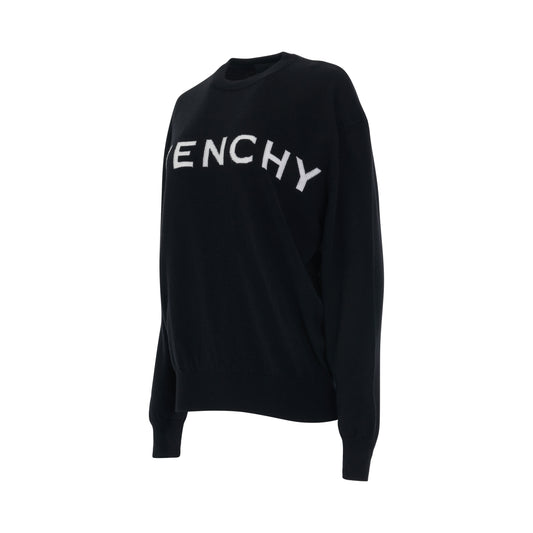 Classic Logo Knit Sweater in Black