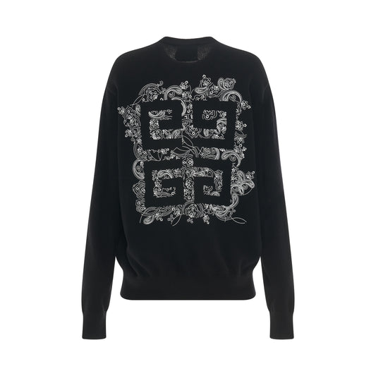 Logo Cashmere Sweater in Black