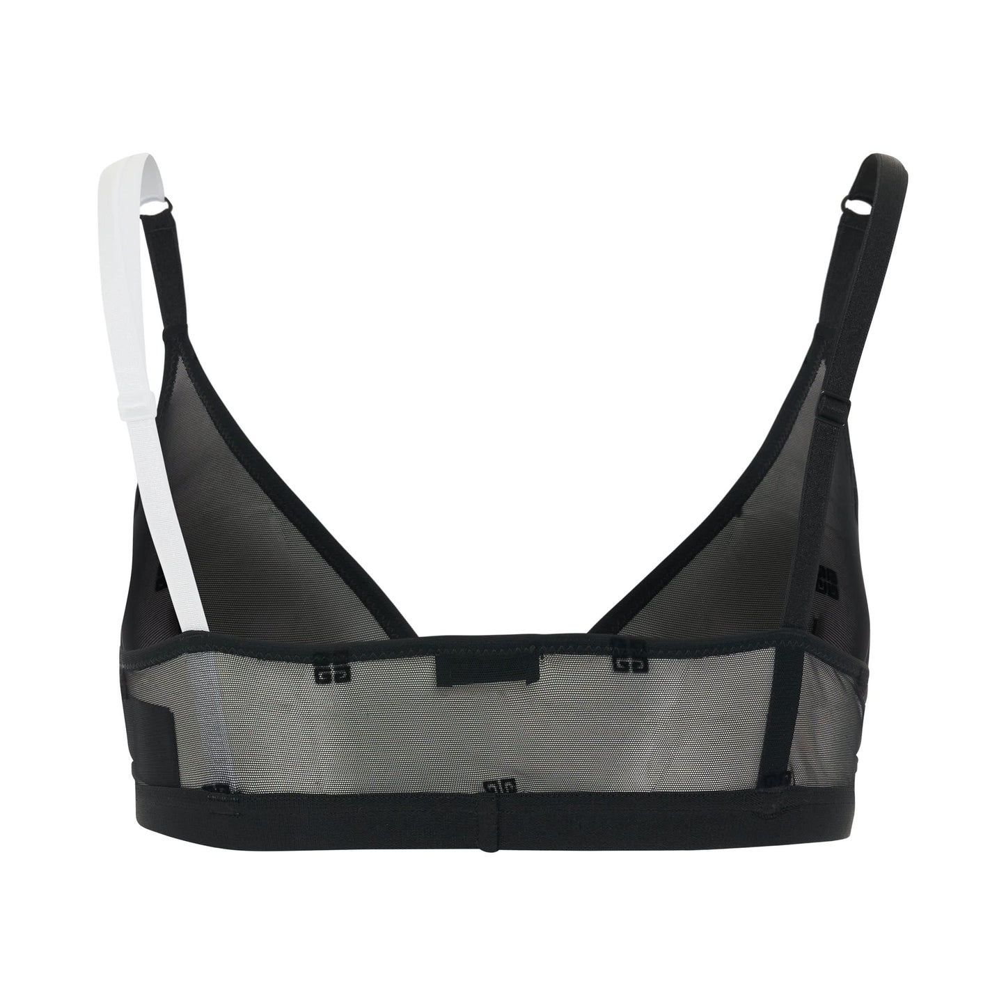 4G Transparent Tulle Bra in Black