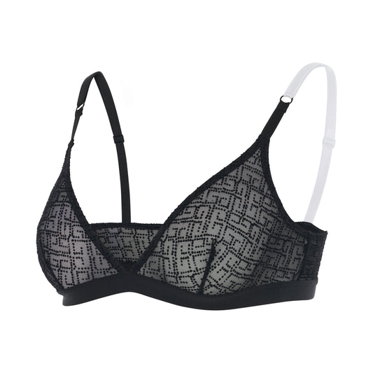 Jacquard Bra in Black