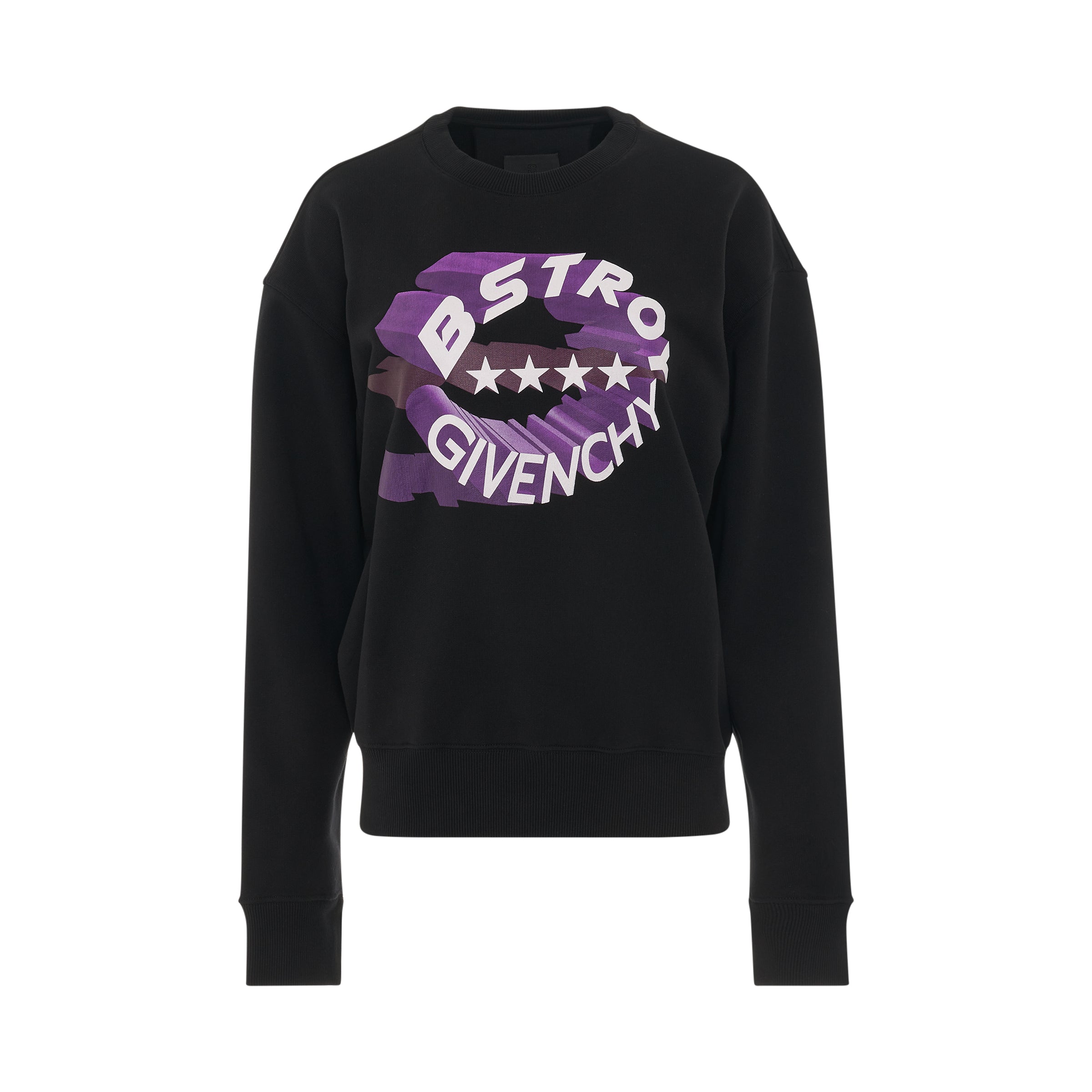 BSTROY Circle Logo Sweatshirt in Black