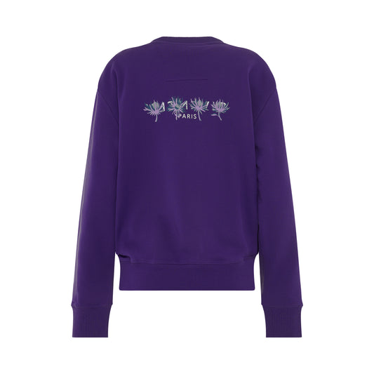 Thistle Reverse Logo Sweatshirt in Purple