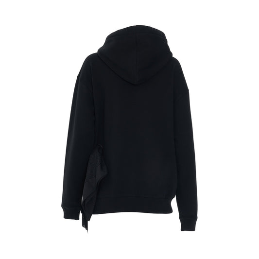 Side Eyelet Bandanas Hoodie in Black