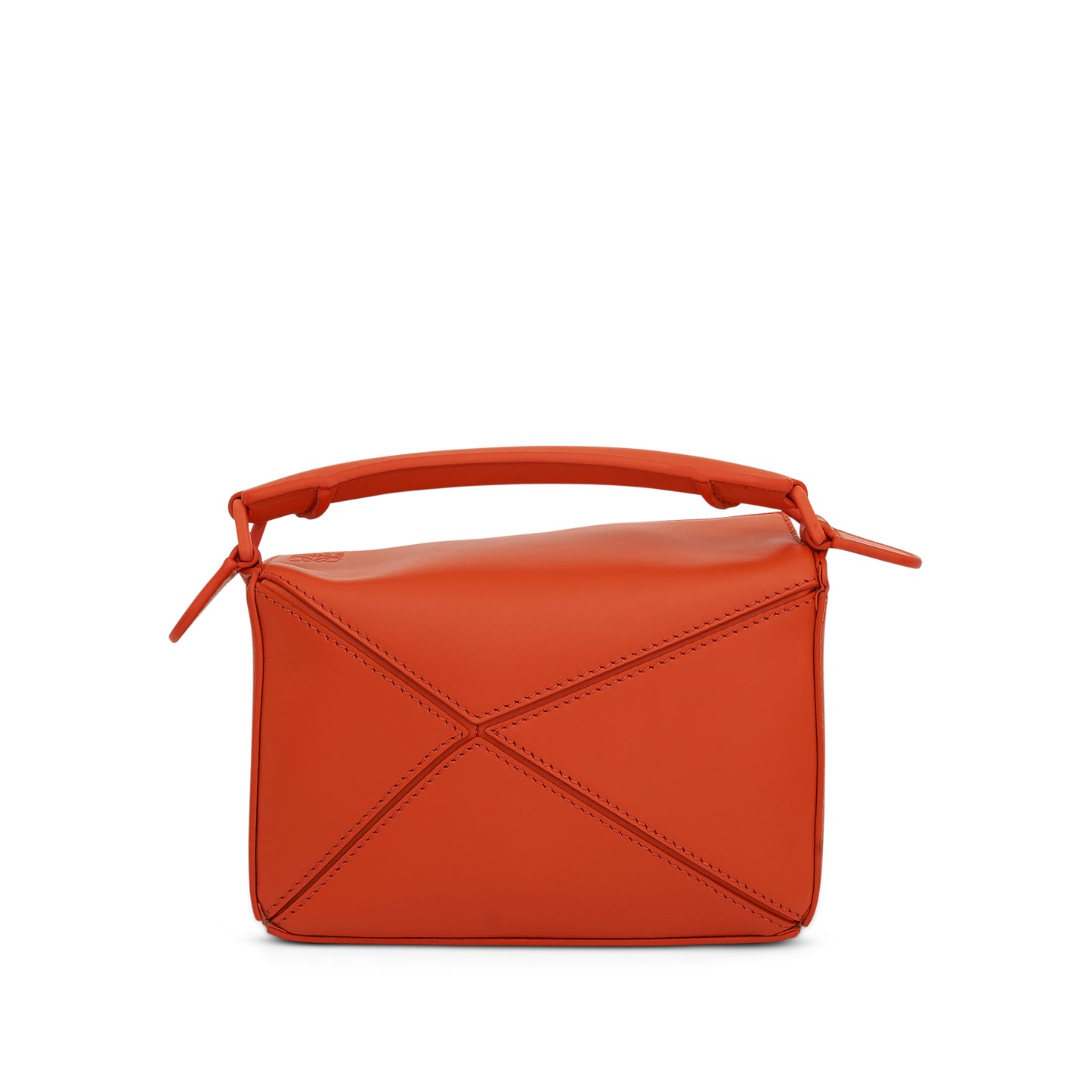 Mini Puzzle Bag in Satin Calfskin in Orange