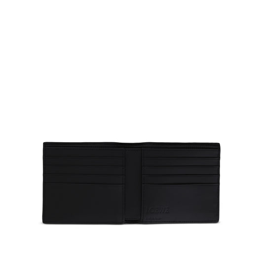 Repeat Bifold Wallet in Embossed Calfskin in Black