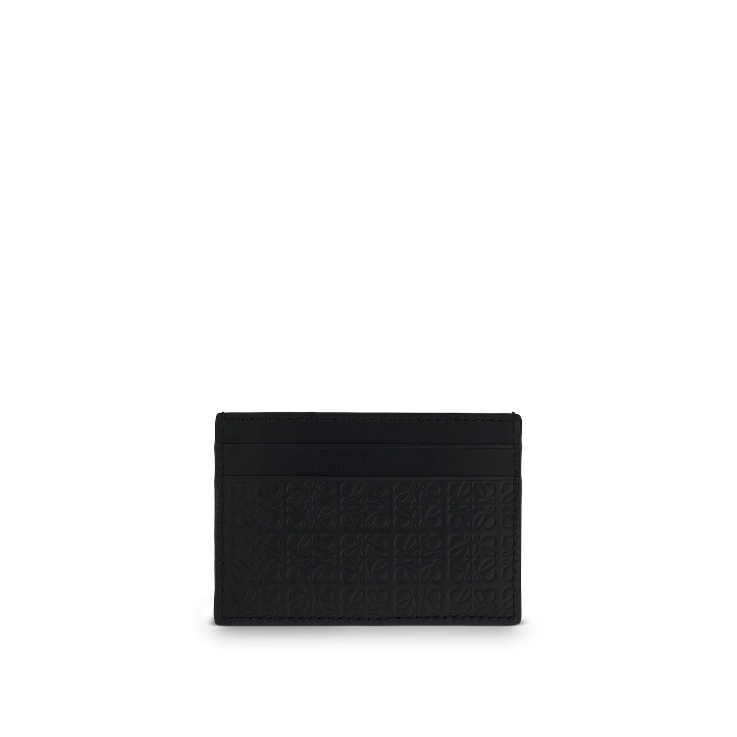 Repeat Plain Cardholder in Embossed Calfskin in Black