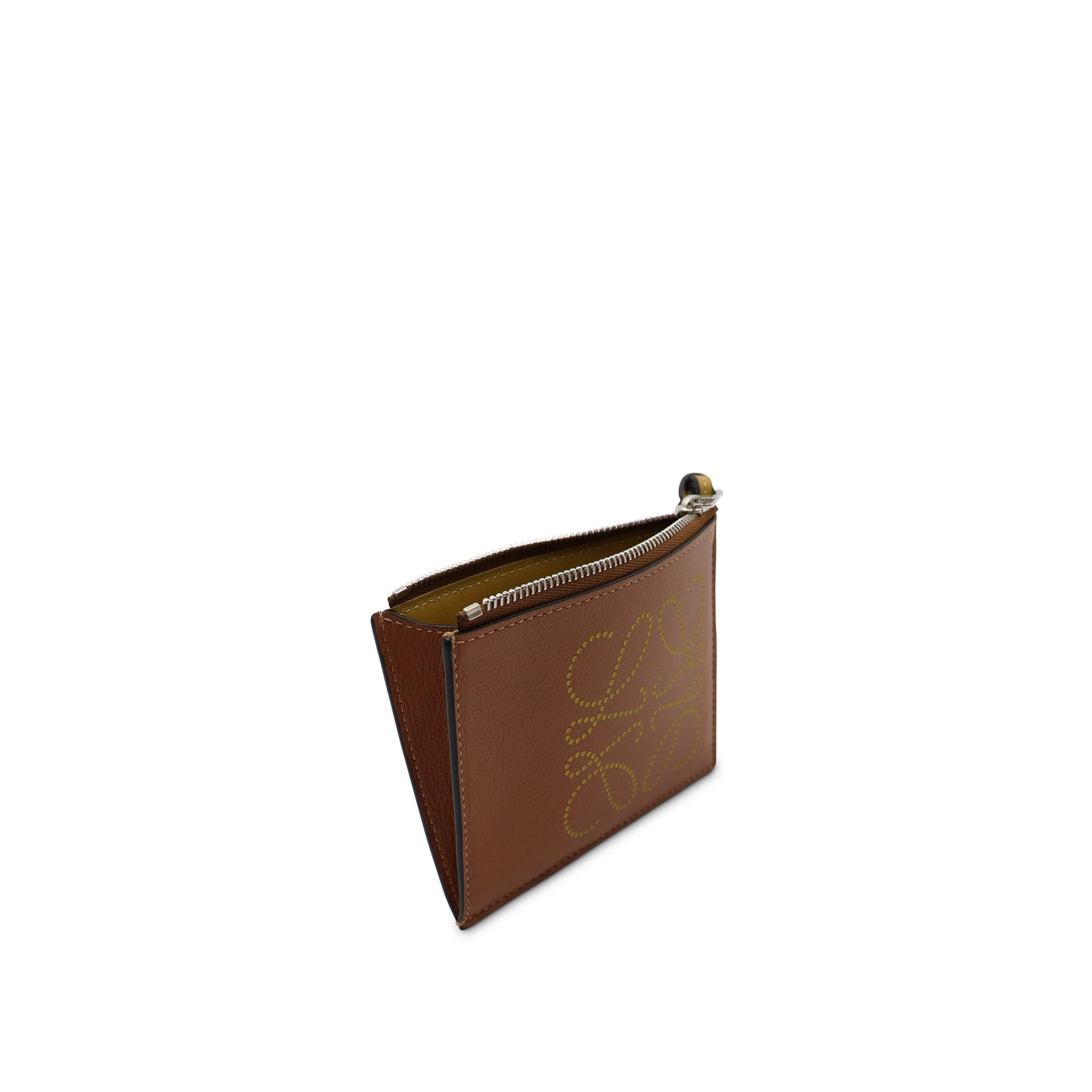 Brand Coin Cardholder in Classic Calfskin in Tan/Ochre