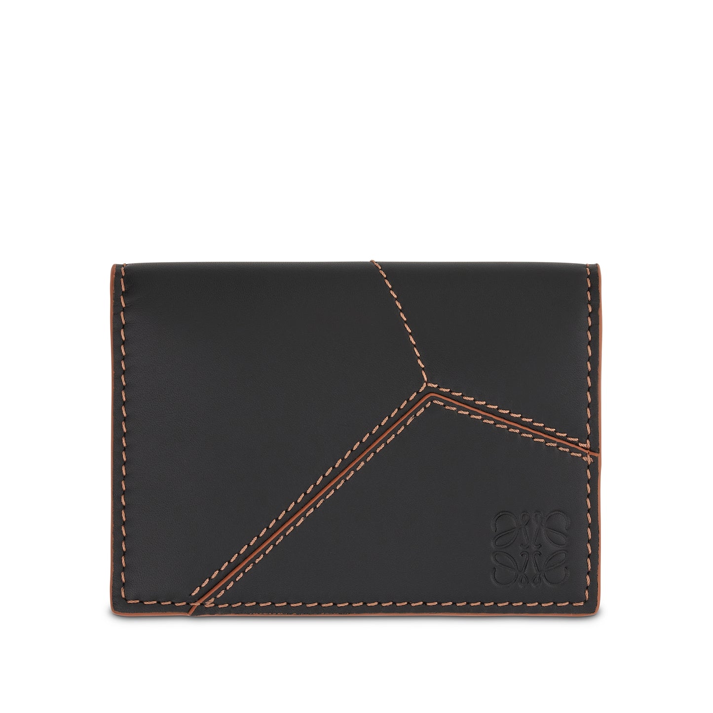 Puzzle Stitches Bifold Cardholder in Black