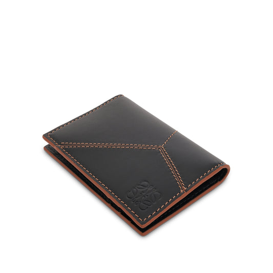 Puzzle Stitches Bifold Cardholder in Black