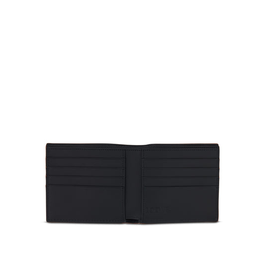 Puzzle Stitches Bifold Wallet in Smooth Calfskin in Black