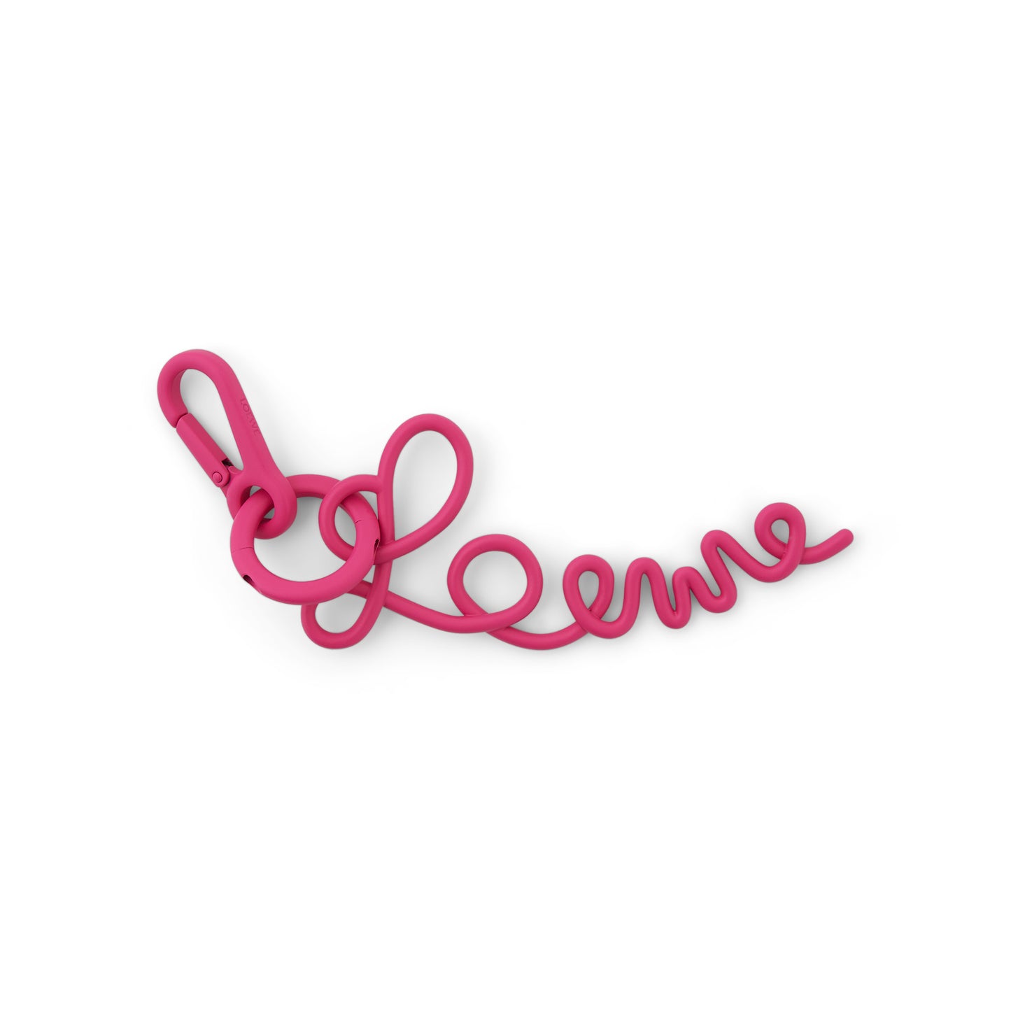 Signature Charm in Metal in Neon Pink