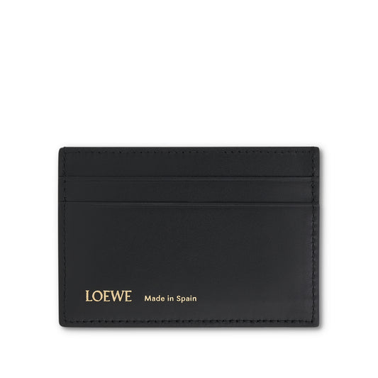 Plain Cardholder in Anagram Jacquard and Calfskin in Navy