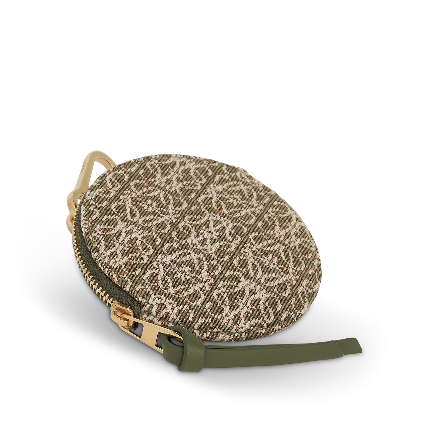 Cookie Charm in Anagram Jacquard and Calfskin in Green
