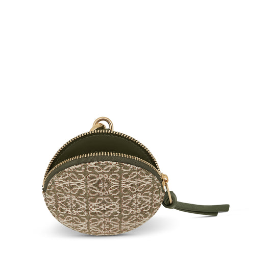 Cookie Charm in Anagram Jacquard and Calfskin in Green