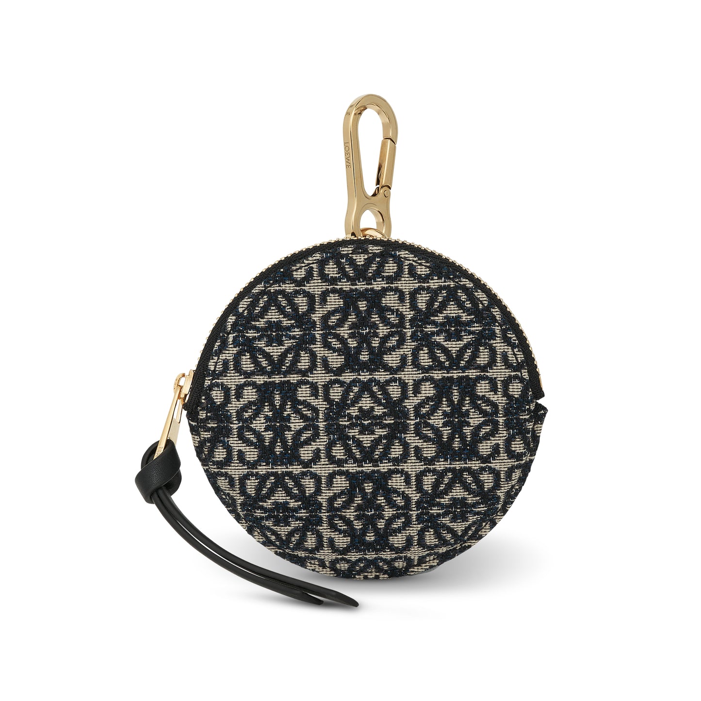 Cookie Charm in Anagram Jacquard and Calfskin in Navy