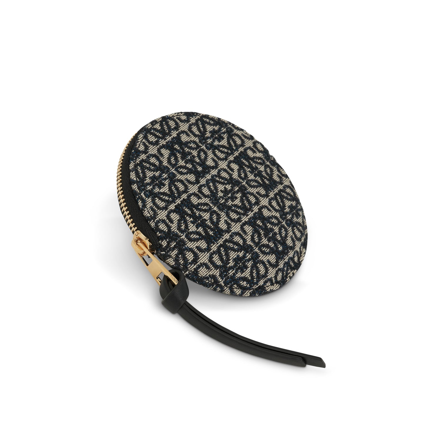 Cookie Charm in Anagram Jacquard and Calfskin in Navy