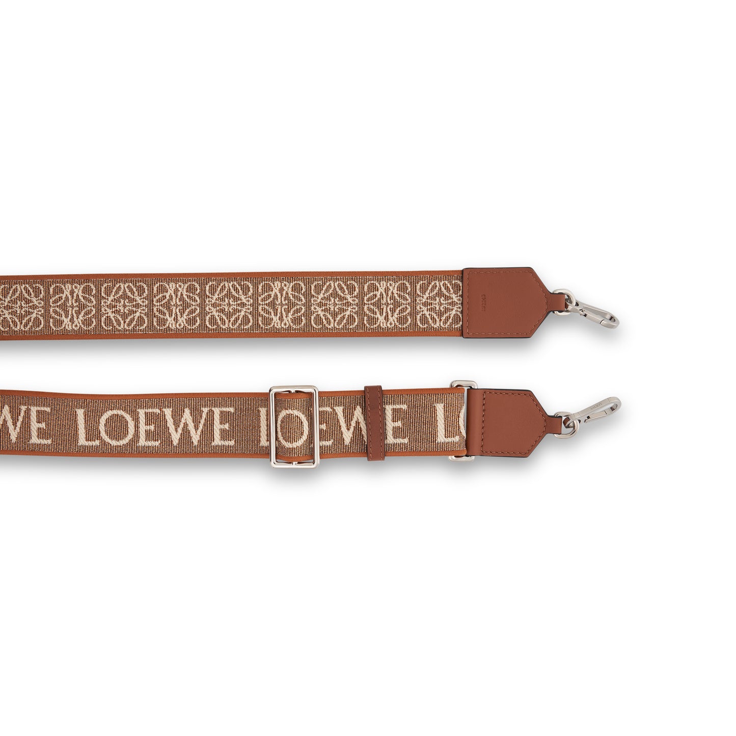 Anagram Strap in Lurex Jacquard and Calfskin in Bronze