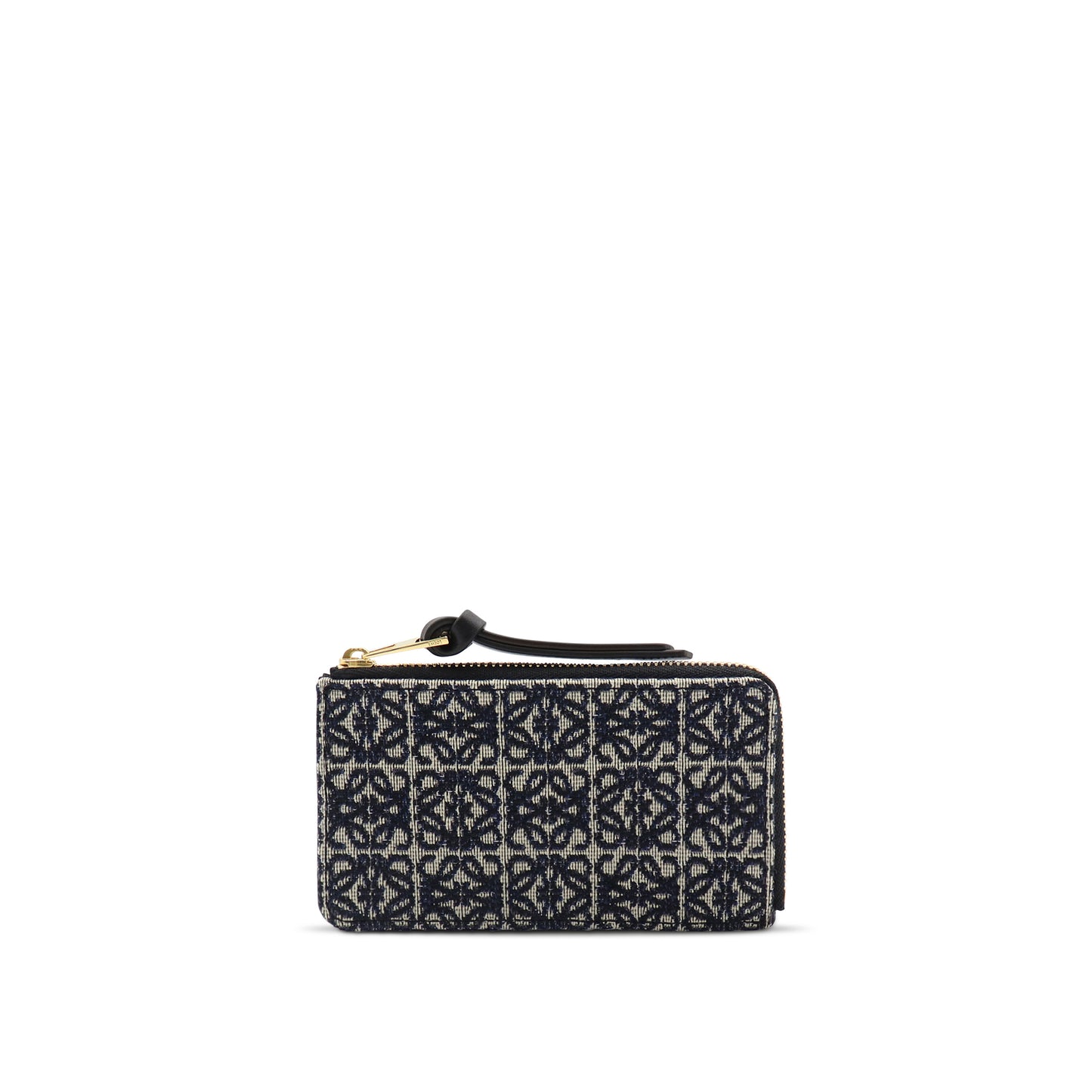 Coin Cardholder in Jacquard And Calfskin Navy/Black