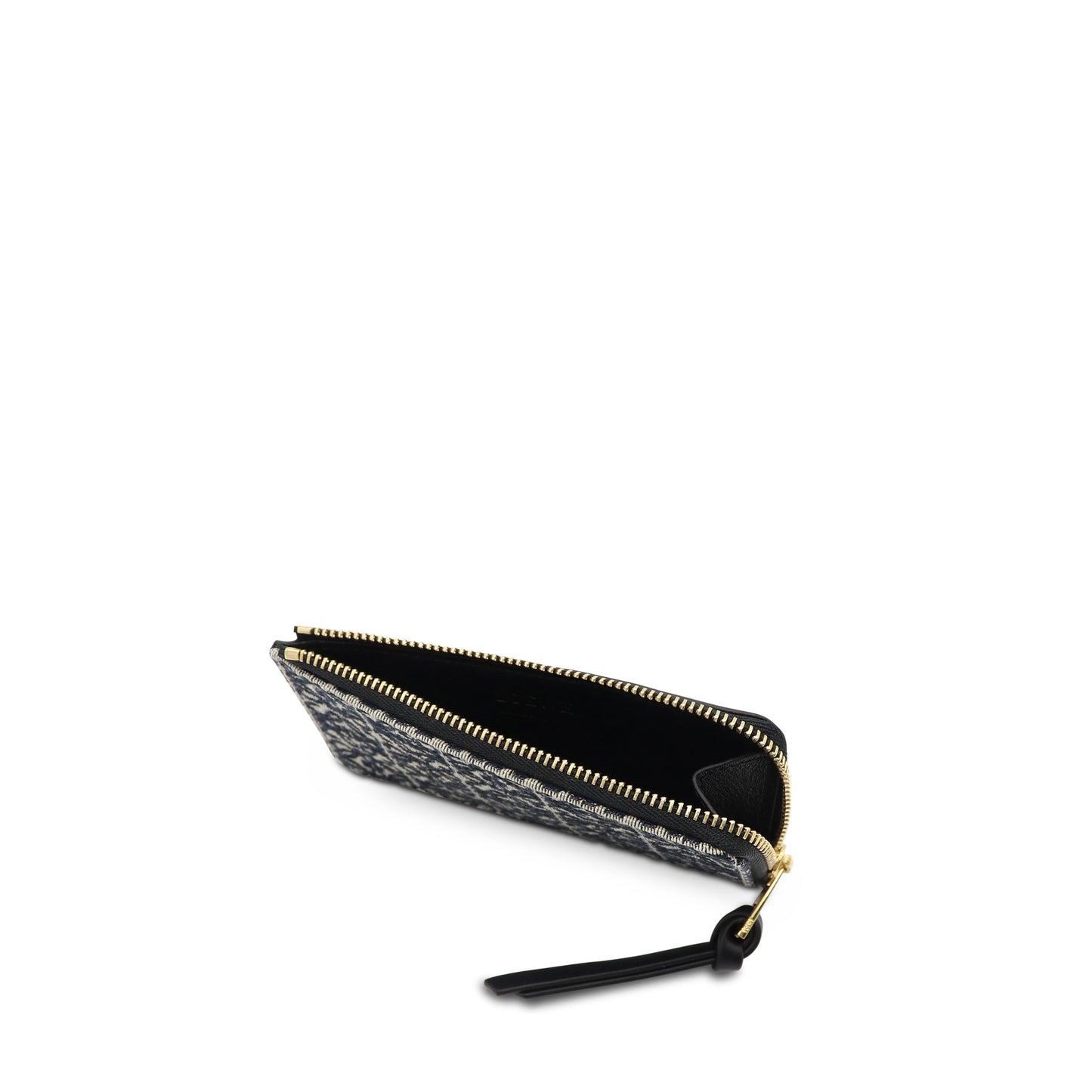 Coin Cardholder in Jacquard And Calfskin Navy/Black