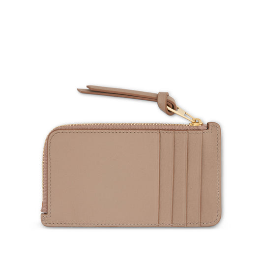 Deer Coin Cardholder in Classic Calfskin in Sand