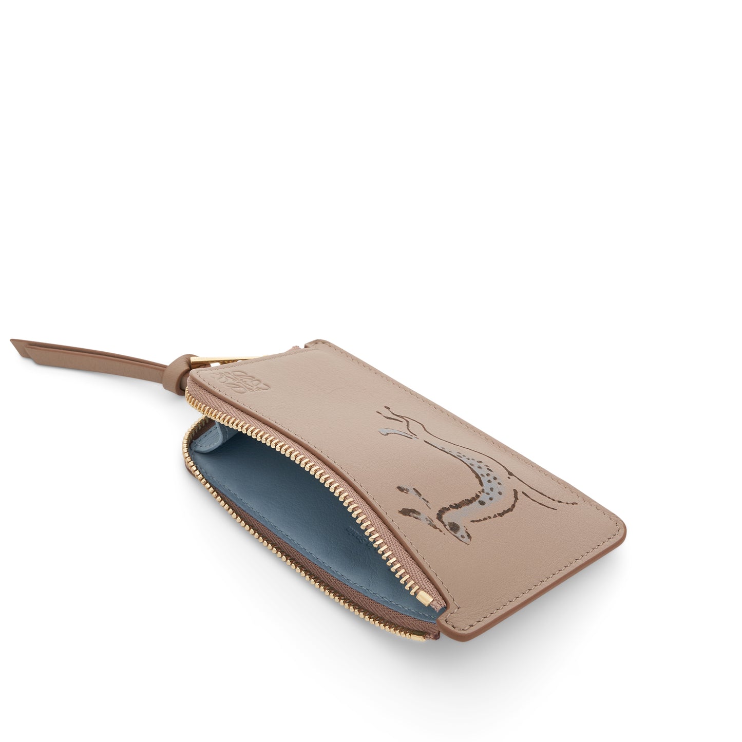 Deer Coin Cardholder in Classic Calfskin in Sand