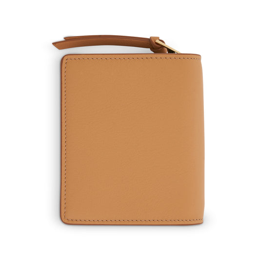 Frog Compact Zip Wallet in Classic Calfskin in Warm Dessert