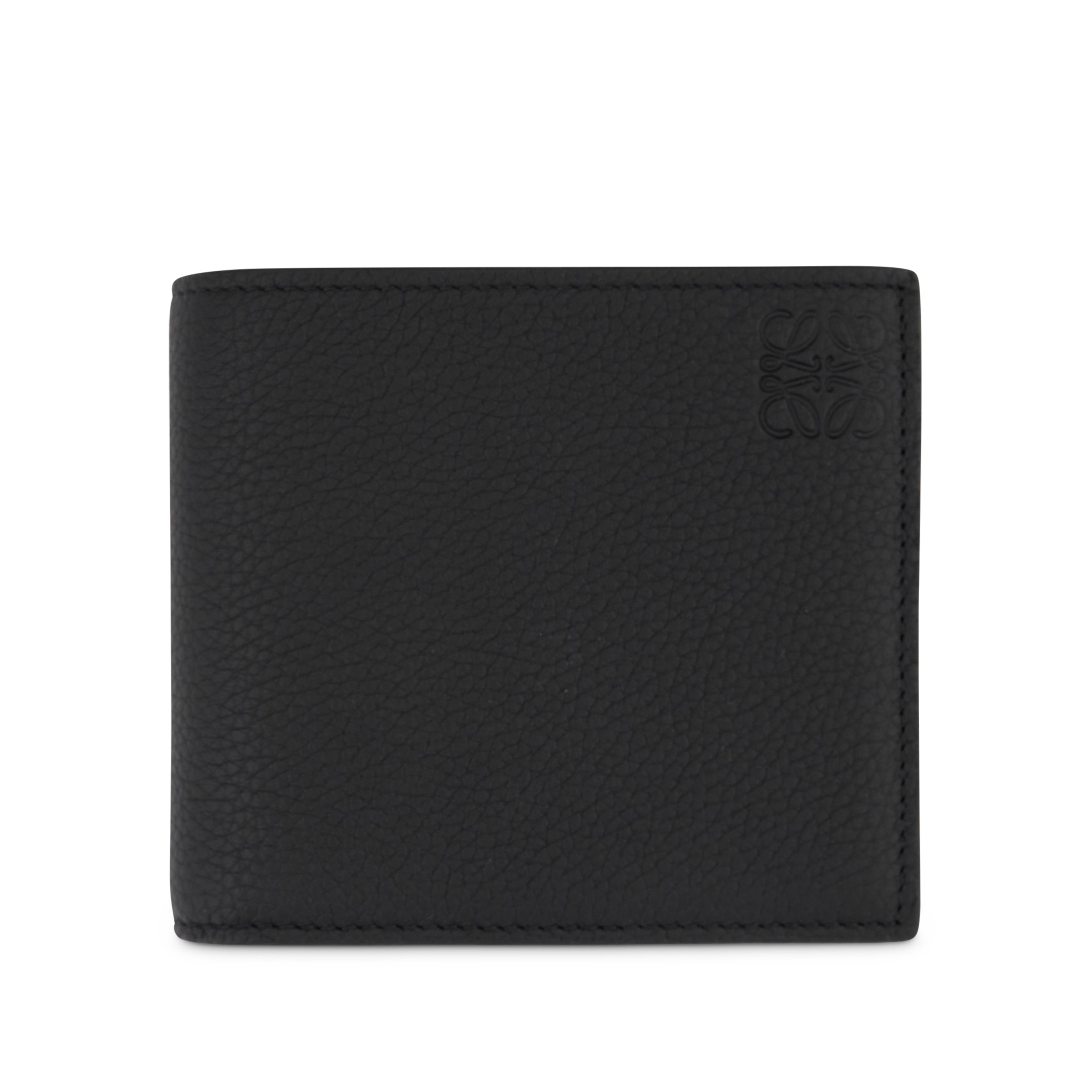 Bifold Wallet in Soft Grained Calfskin in Black