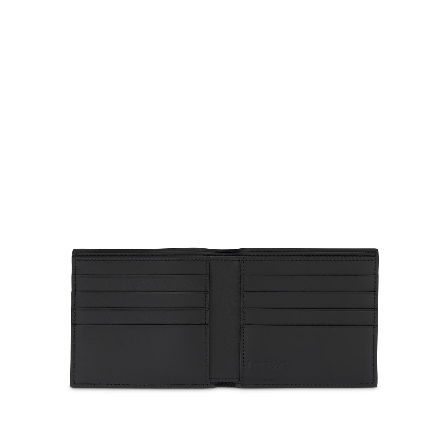 Bifold Wallet in Soft Grained Calfskin in Black