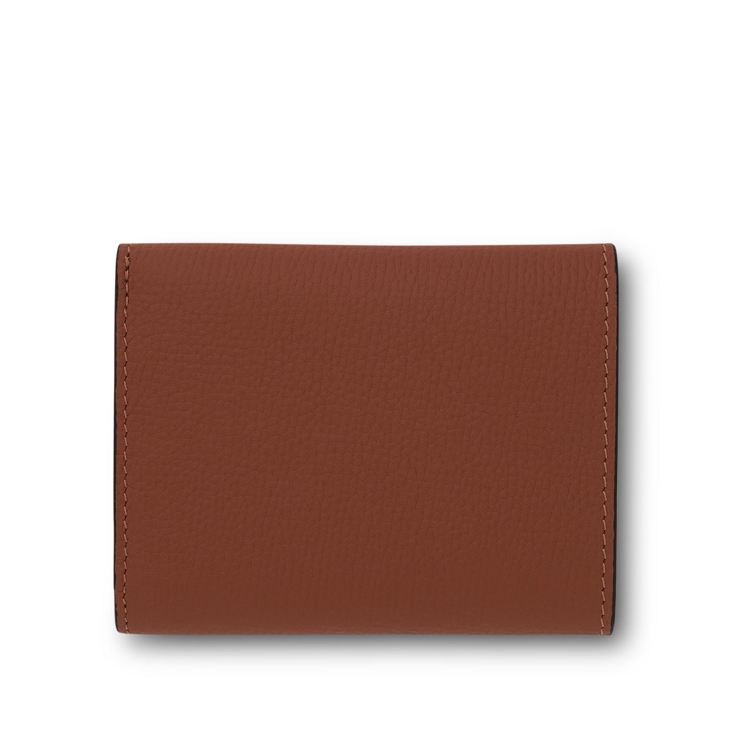 Anagram Trifold Wallet Pebble Grain Calfskin in Tan