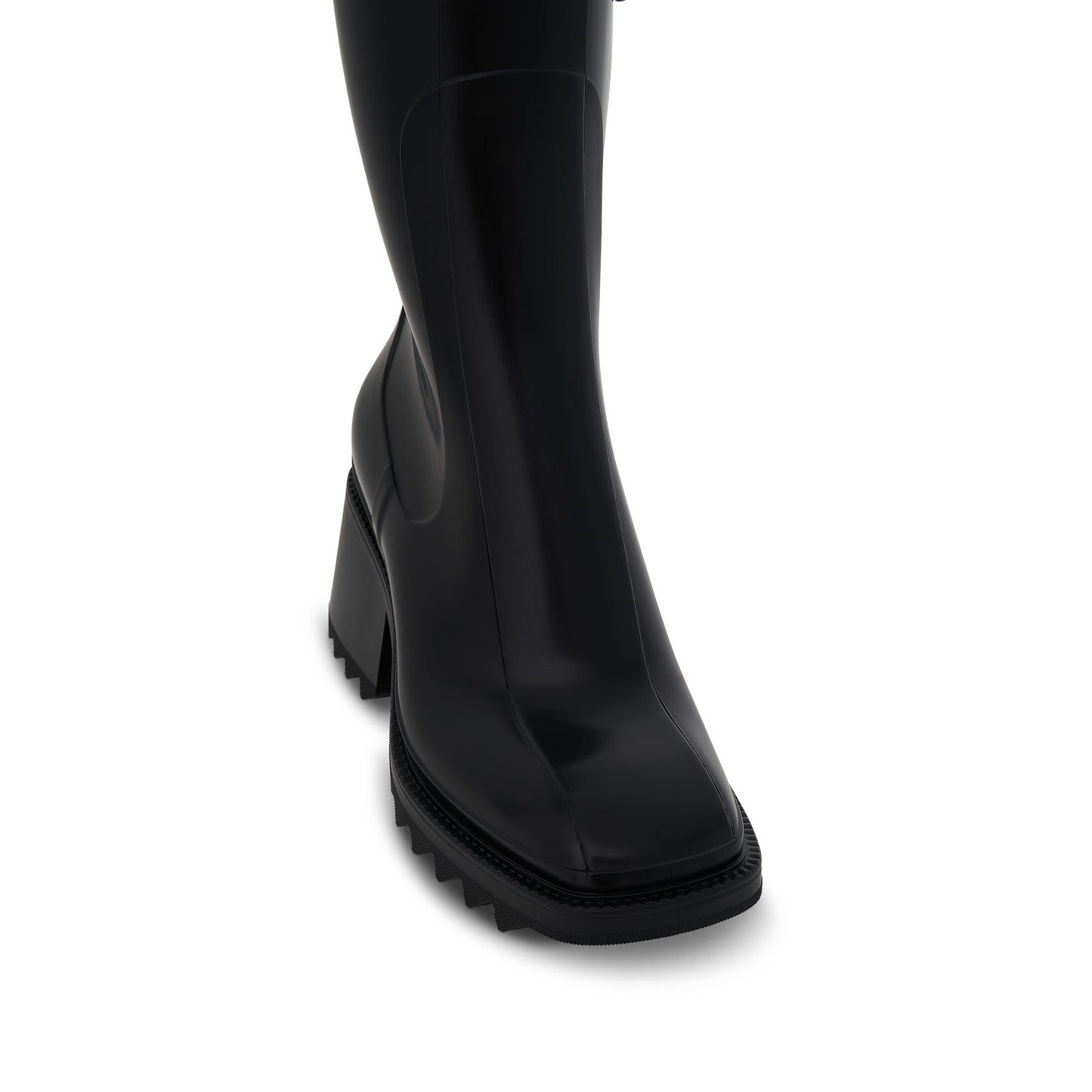 Betty Rain Boot in Black PVC