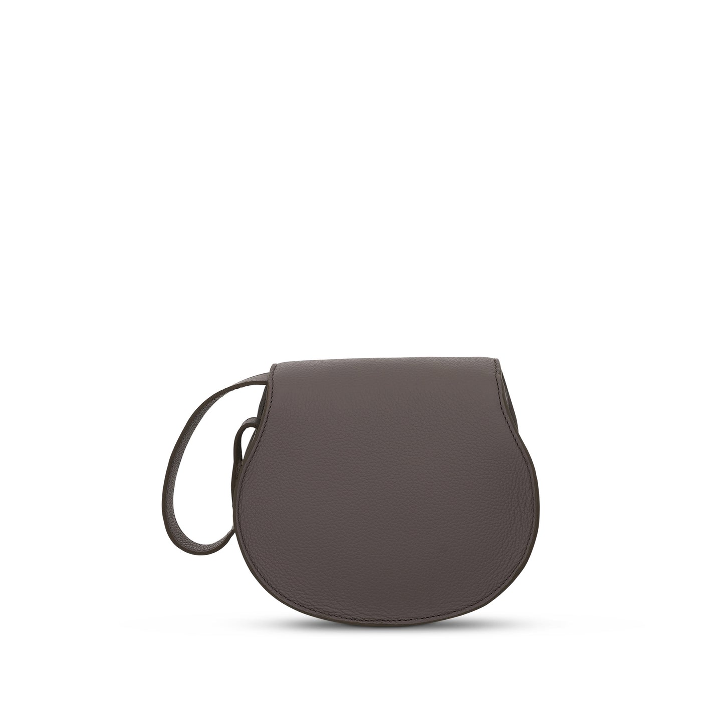 Mini Marcie Saddle Bag in Grained Calfskin in Cashmere Grey