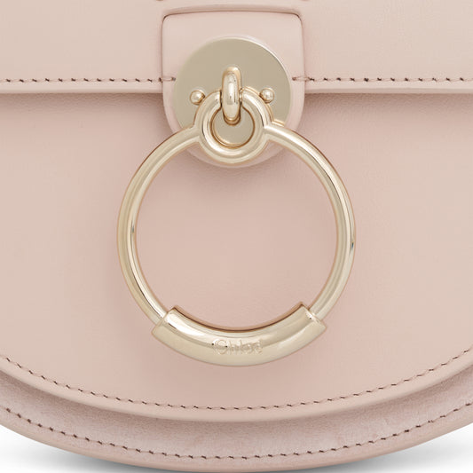 Tess Small Bag in Shiny and Suede Calfskin in Cement Pink