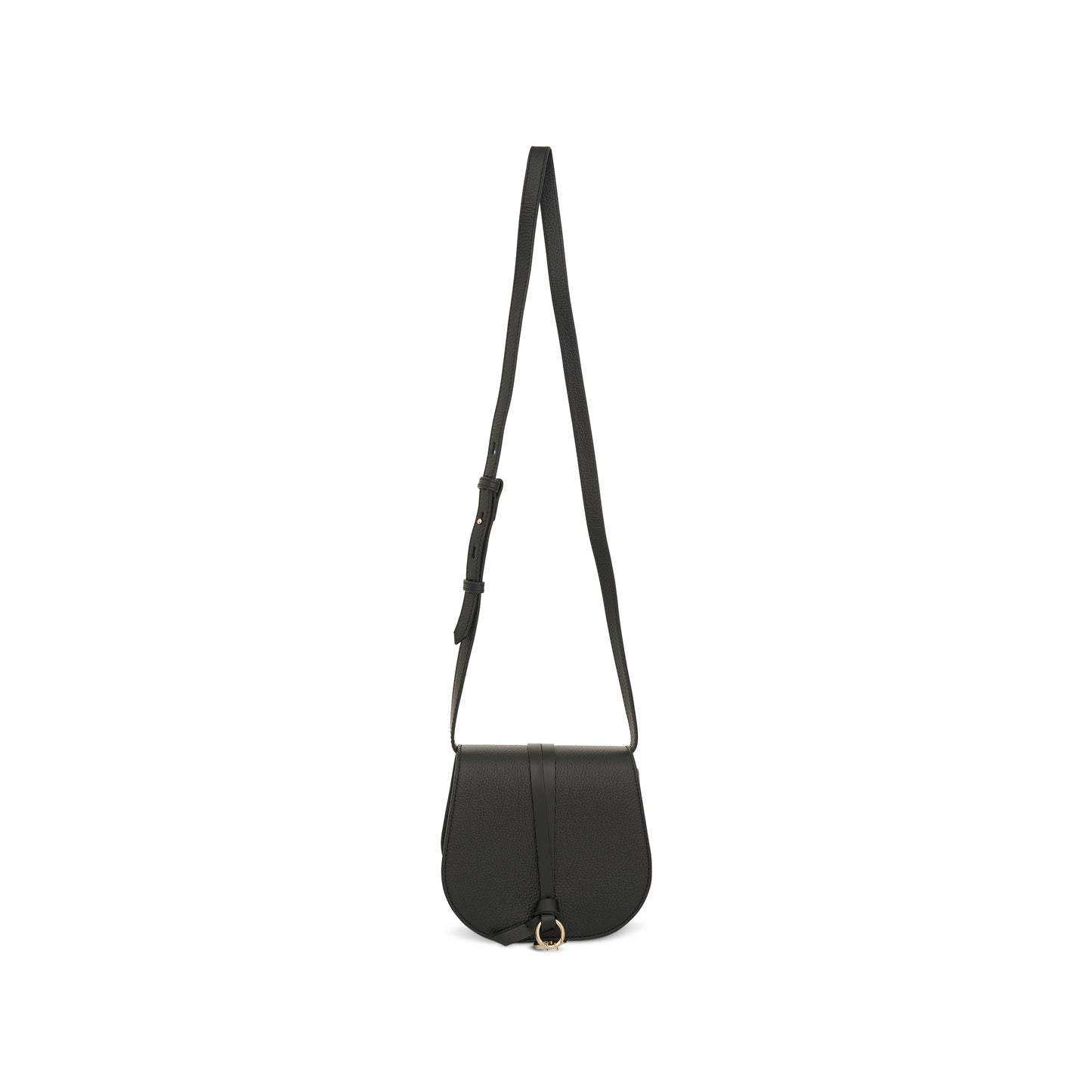 Alphabet Bag in Grained & Shinny Calfskin in Black