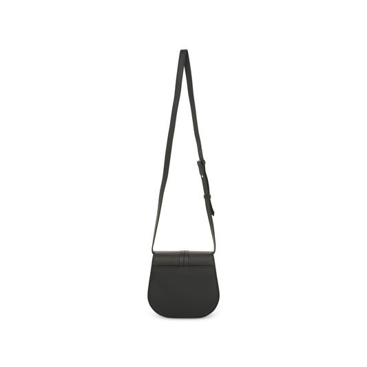 Alphabet Bag in Grained & Shinny Calfskin in Black