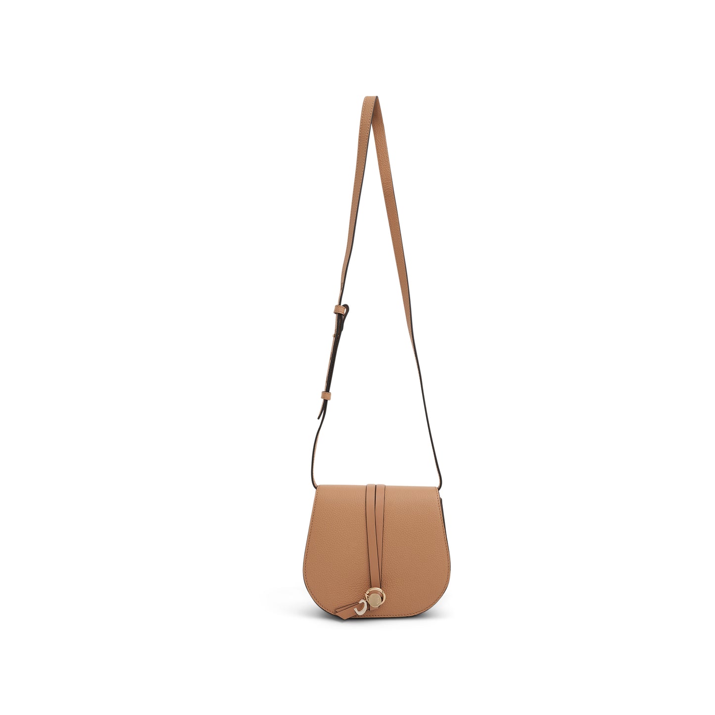 Alphabet Bag in Grained & Shinny Calfskin in Light Tan