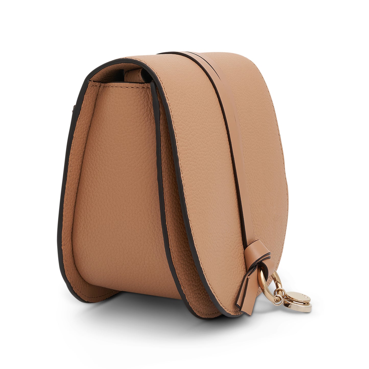 Alphabet Bag in Grained & Shinny Calfskin in Light Tan