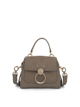 Mini Tess Day Bag in Grained & Shiny Calfskin in Motty Grey