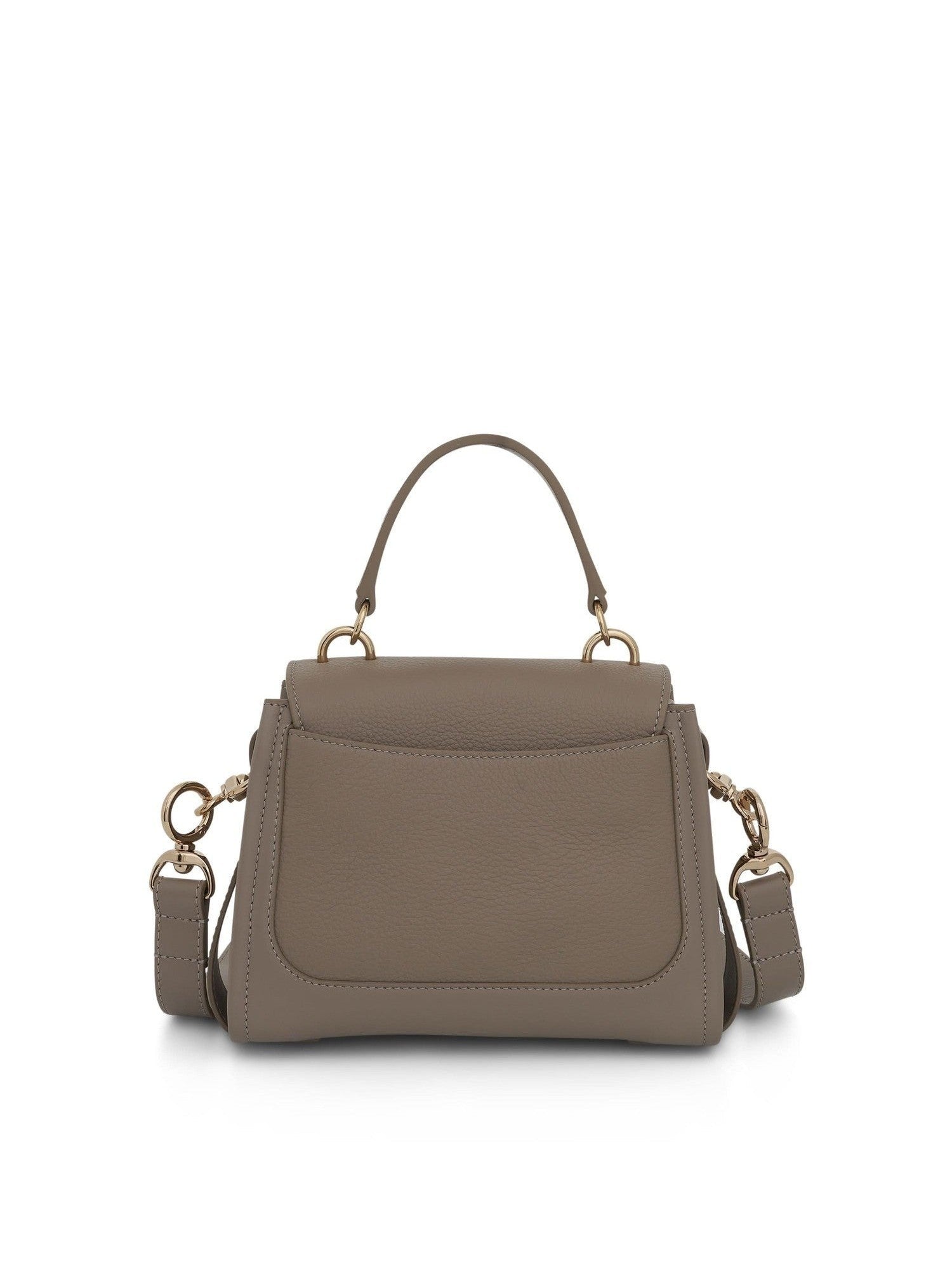 Mini Tess Day Bag in Grained & Shiny Calfskin in Motty Grey
