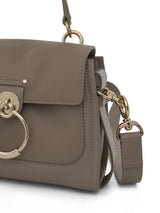 Mini Tess Day Bag in Grained & Shiny Calfskin in Motty Grey