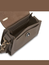Mini Tess Day Bag in Grained & Shiny Calfskin in Motty Grey