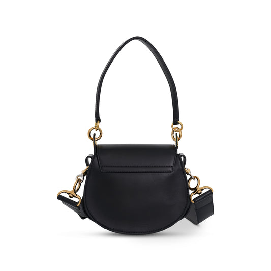 Small Tess Bag in Shiny & Suede Calfskin in Black