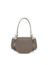 Chloe Small Tess Bag in Shiny & Suede Calfskin in Motty Grey