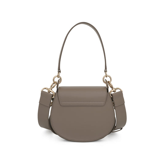 Small Tess Bag in Shiny & Suede Calfskin in Motty Grey