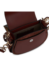Chloe Small Tess Bag in Shiny & Suede Calfskin in Sepia Brown