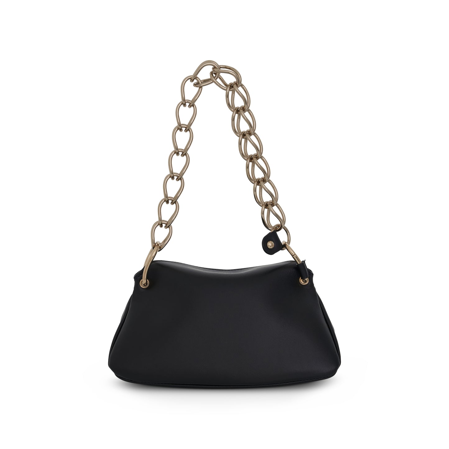 Small Juana Day Bag in Shinny Calfskin in Black