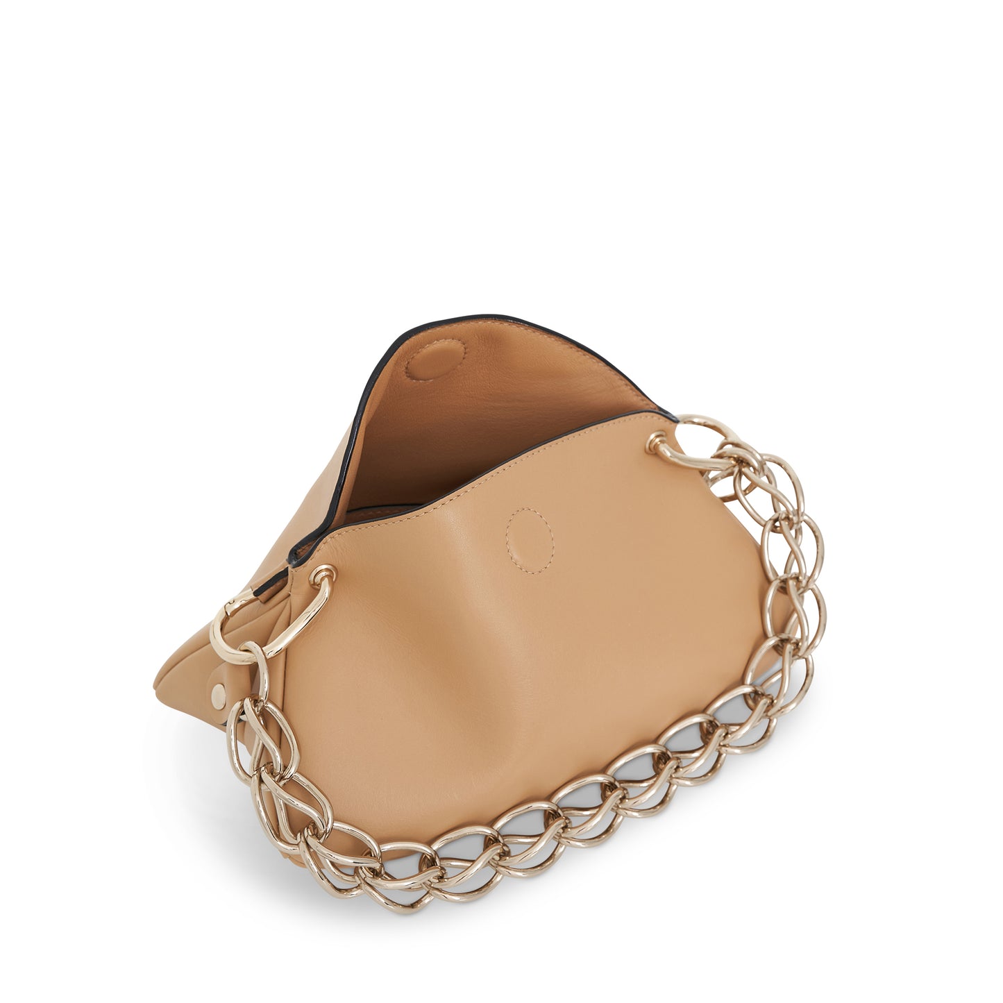 Small Juana Day Bag in Quilted Calfskin in Soft Tan